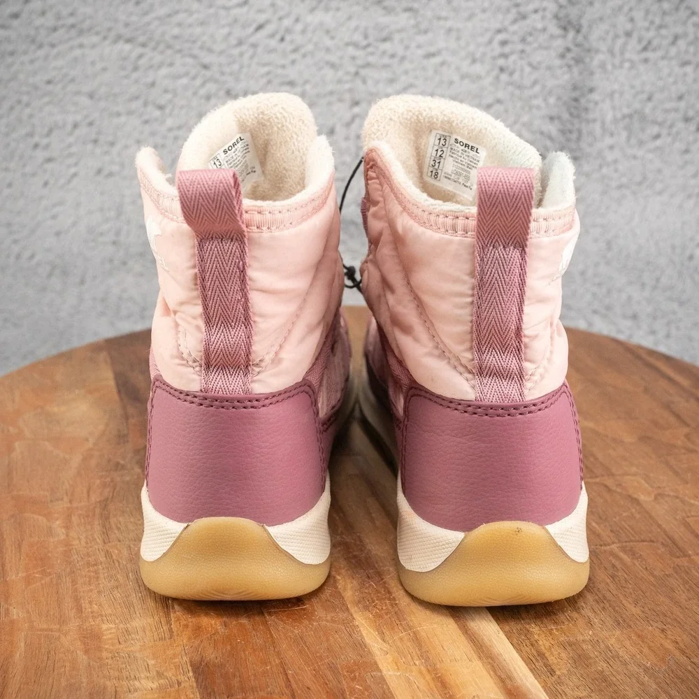 Sorel Whitney II Short‎ Lace Winter Boots Kids Pink , US Size 13